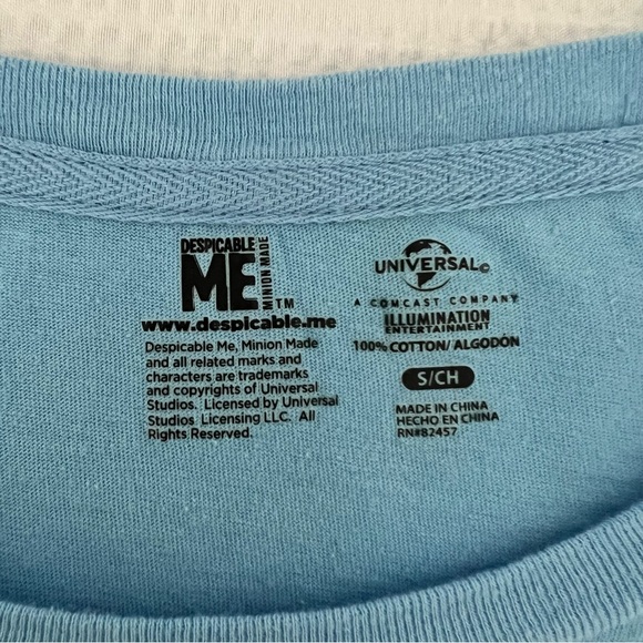 Minion T-shirt universal studios blue top size S - Picture 7 of 7